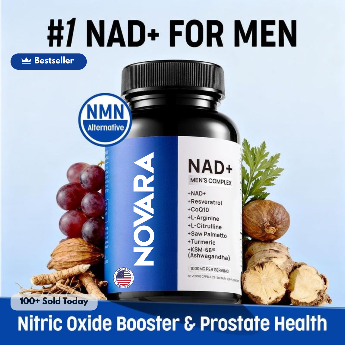 Novara NAD+ Supplement for Men